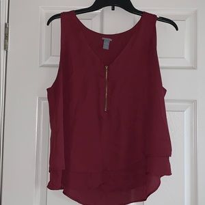 Burgundy Tank Top